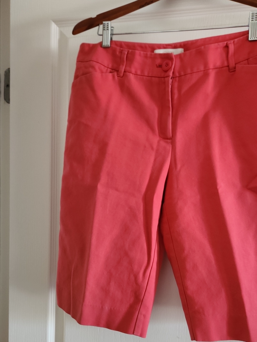 Chico's Coral-Pink 1.0 Cotton Blend Shorts